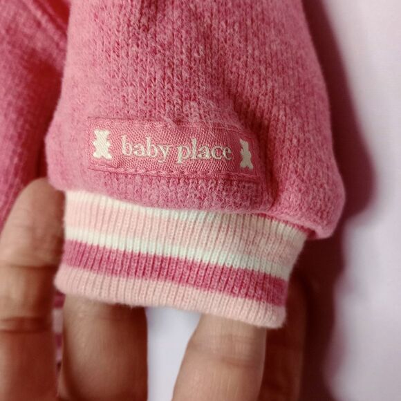 ⭐ The Children's Place Infant 2 Pc Activewear Hooded Jacket Joggers Set 0-3M - Picture 4 of 6